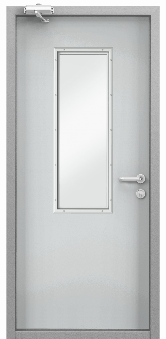 Дверь противопожарная EI 60, Порошково-полимерное покрытие, —, RAL 7035 серый в Архангельске